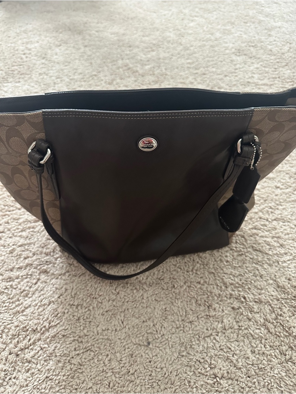 Coach Signature Canvas Tote Bag in Brown
